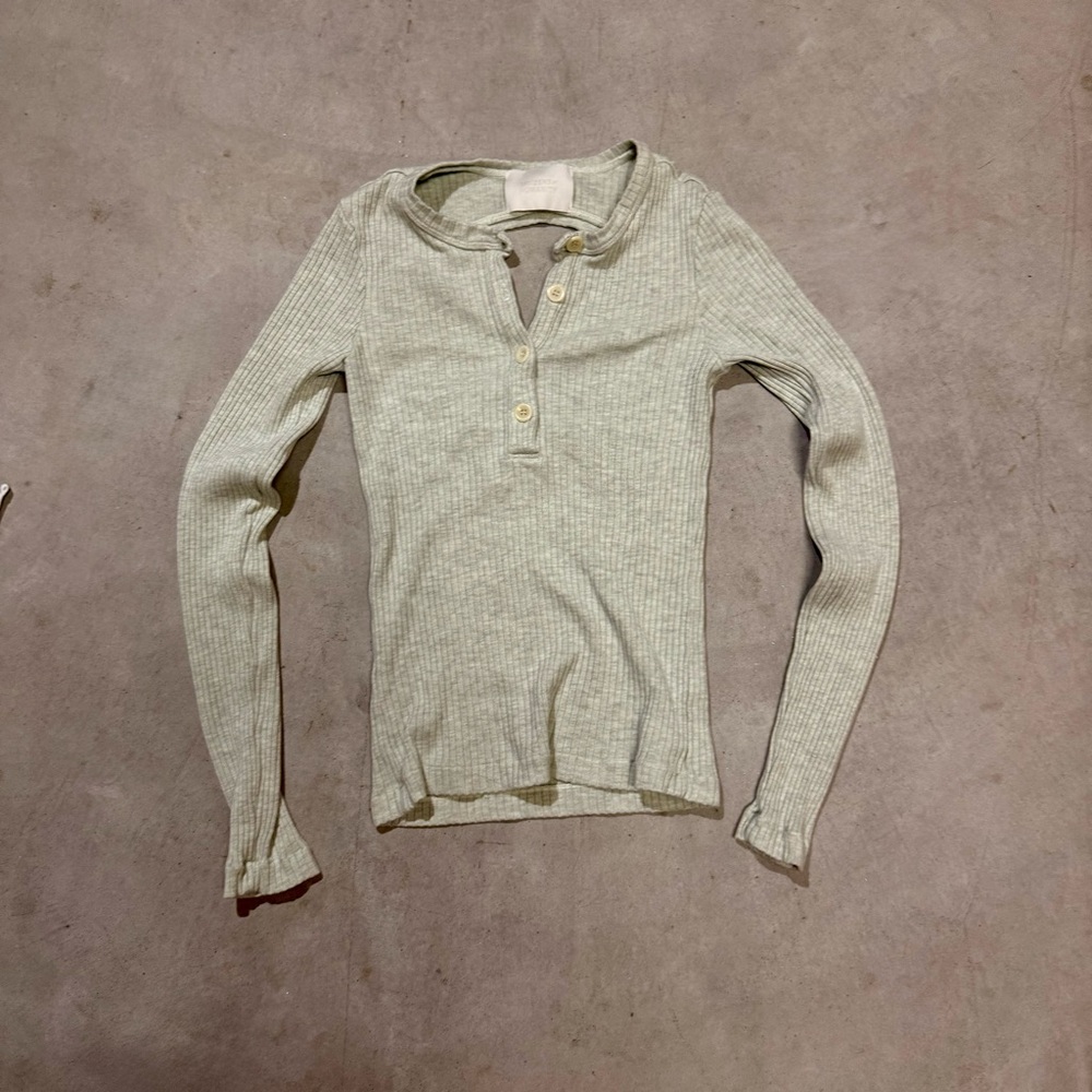 Citizens Of Humanity Light green Celeste Henley Top